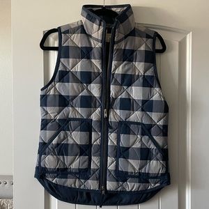J. Crew Navy Checkered Vest